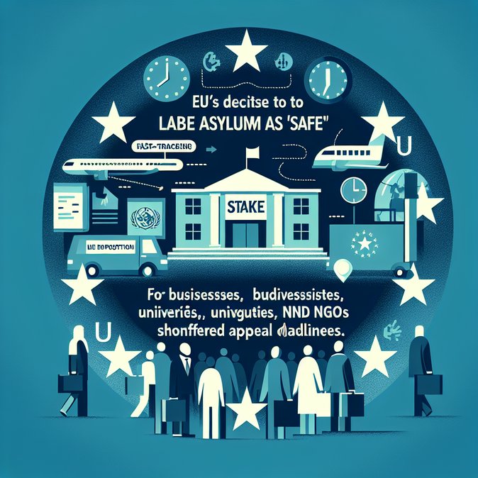 EU adds 7 “safe countries” to fast-track list, reshaping France’s asylum caseload