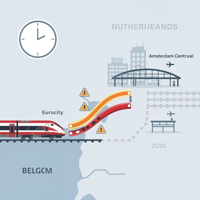 Brussels–Amsterdam Eurocity Direct diverted to Amsterdam Centraal on 26–27 September