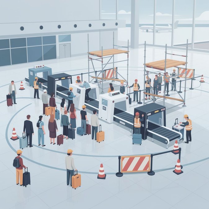 Warsaw Chopin Airport warns travellers of longer security-check waits during upgrade