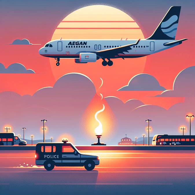 Special Aegean Airlines flight brings Holy Light from Jerusalem to Larnaca ahead of Easter services