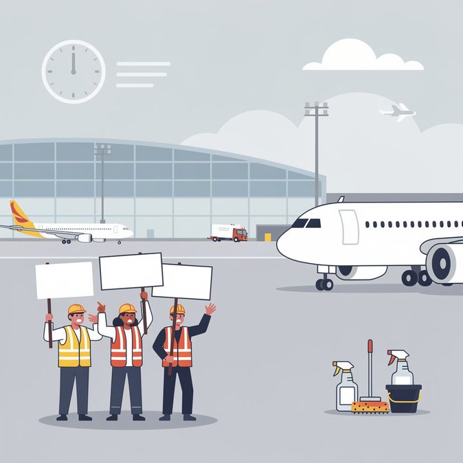 تهديد بالإضراب يلوح في مطار بروكسل مع مواجهة شركة الخدمات الأرضية أليزيا للنقابات العمالية