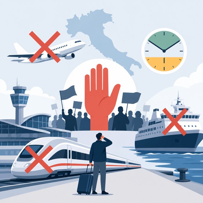 Nation-Wide General Strike on 29 May to Ground Most Flights Across Italy