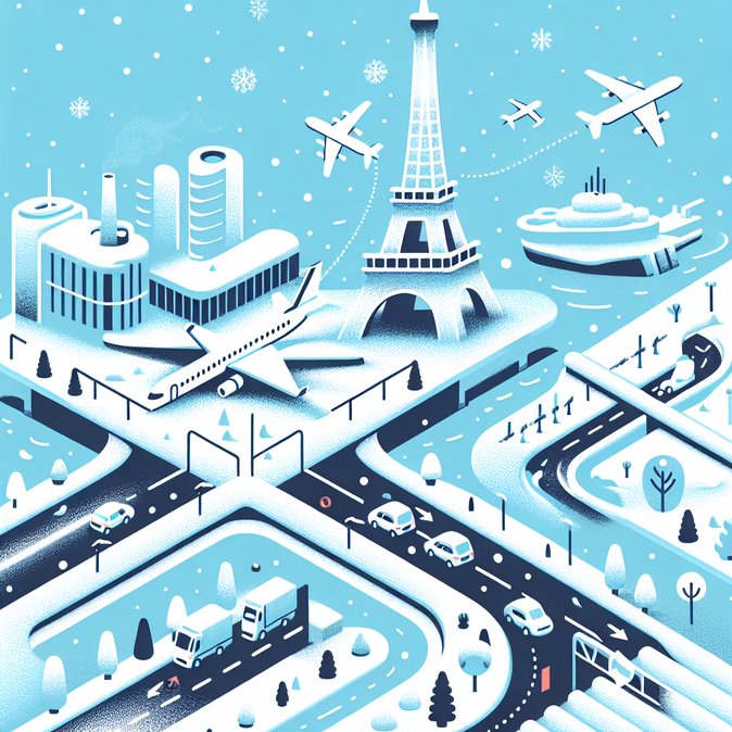 Snowstorm forces 30 % flight cuts at Paris-CDG and 20 % at Orly