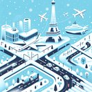 Snowstorm forces 30 % flight cuts at Paris-CDG and 20 % at Orly