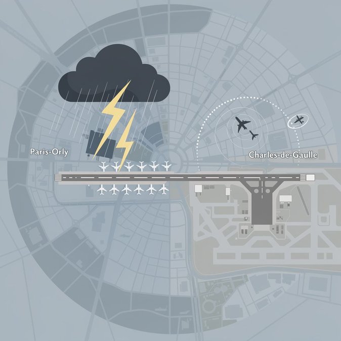 DGAC Orders 20 % Flight Cut at Paris-Orly as Severe Storms Threaten Evening Operations