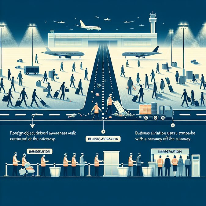 Ercan Airport stages runway-safety ‘FOD Walk’ to curb debris-related incidents
