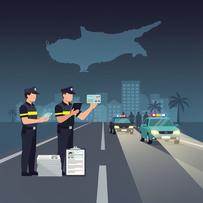 Overnight Police Sweep in Cyprus Nets 13 Arrests, Including Illegal Residents