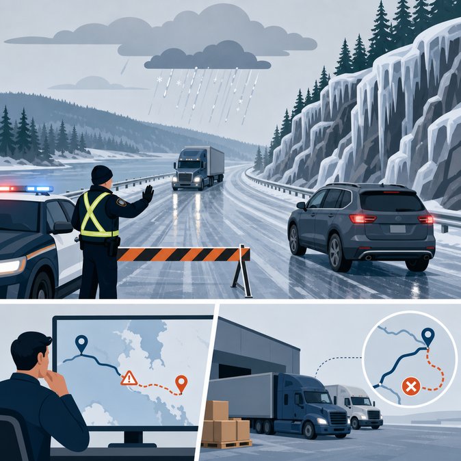Freezing-rain warning on Highway 17 triggers travel advisory for Northwestern Ontario