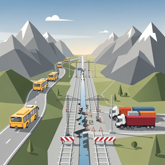 Cierre del Corredor Ferroviario de Brenner del 18 de julio al 1 de agosto por mantenimiento; se programan autobuses sustitutos