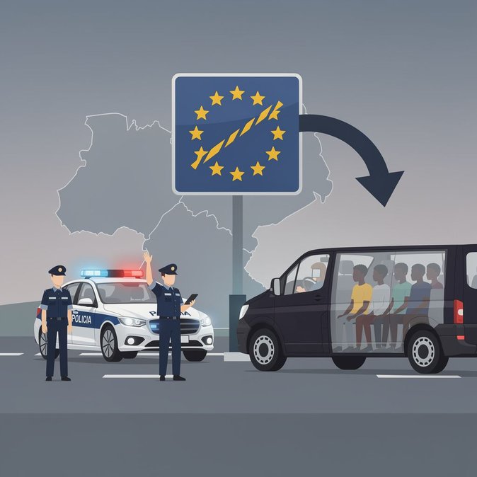Ukrainian Driver Caught Smuggling Five African Migrants Toward German Border