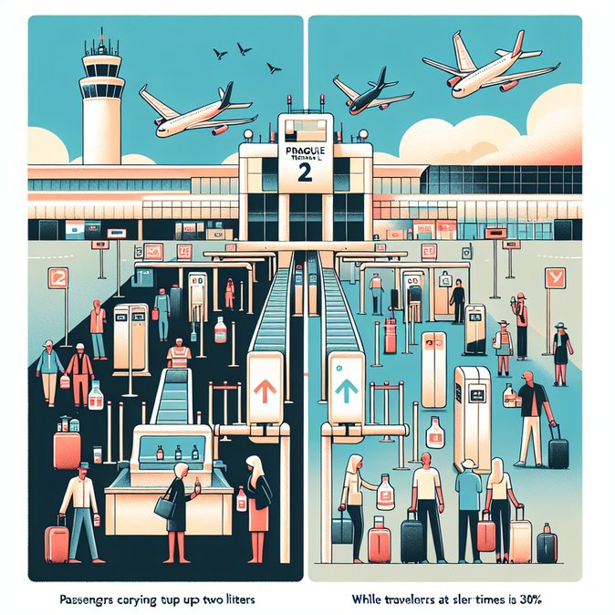 Larger liquids now allowed in hand baggage at Prague Airport Terminal 2