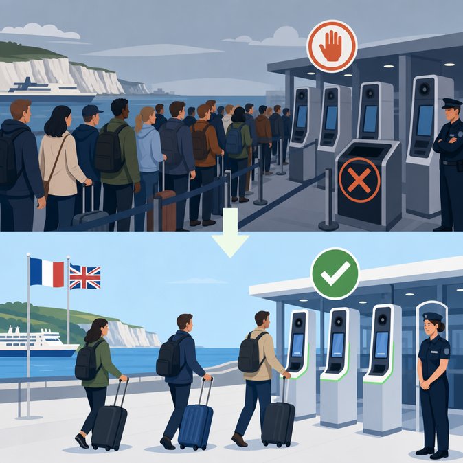 France Temporarily Relaxes New EU Biometric Checks at Dover After Hours-Long Queues