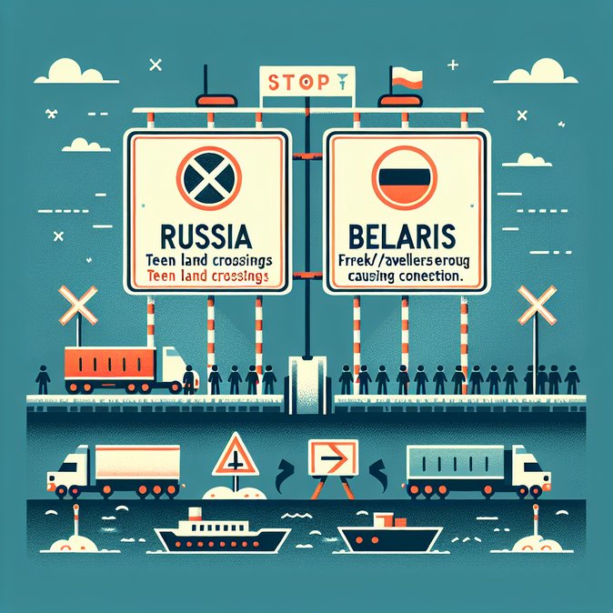 Poland shuts ten land crossings with Russia and Belarus, forcing detours