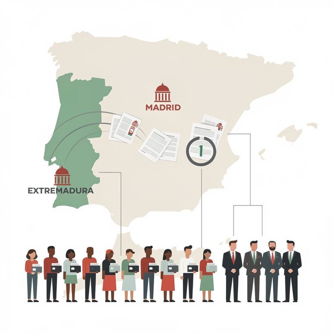 L’Extremadure exige un rapport complet sur l’impact de la régularisation des migrants en Espagne