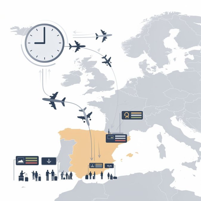1 225 retards dans les aéroports européens lancent un avertissement pour les voyageurs à destination de l’Espagne cet été