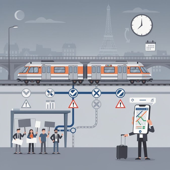 Paris commuters face a patchwork of closures and diversions on 7 October