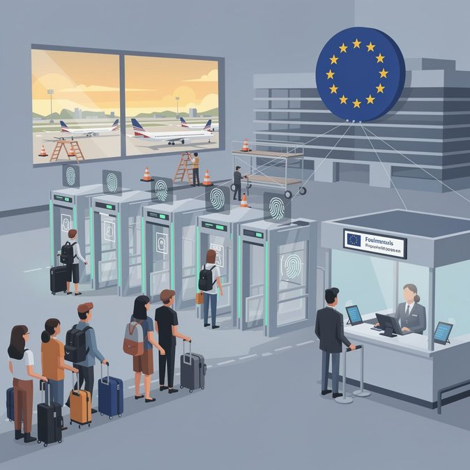 Bruxelles rejette les appels des compagnies aériennes à désactiver le système d’entrée/sortie de l’UE avant l’afflux estival