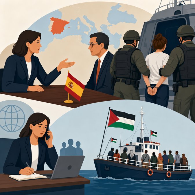 Madrid Summons Israeli Envoy After Spanish Activists Detained in Gaza Flotilla Raid