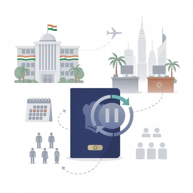 البعثات الهندية في الإمارات تمدد تعليق مواعيد جوازات السفر والتأشيرات حتى الأول من يوليو
