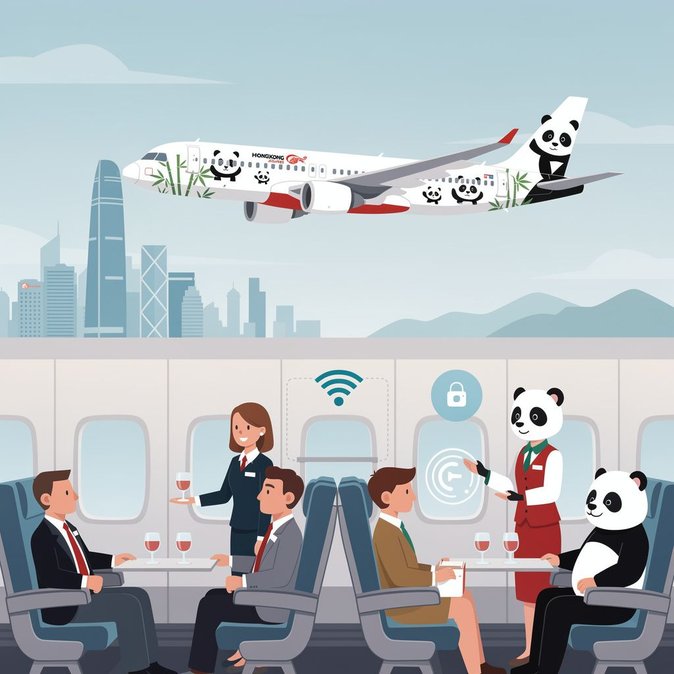 Hong Kong Airlines presenta experiencia a bordo con temática de panda en la ruta a Chengdu