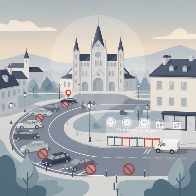Lourdes publishes consolidated municipal order detailing parking bans