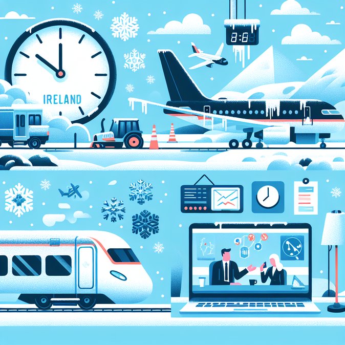 Nationwide ice-and-snow warnings trigger travel disruptions across Ireland