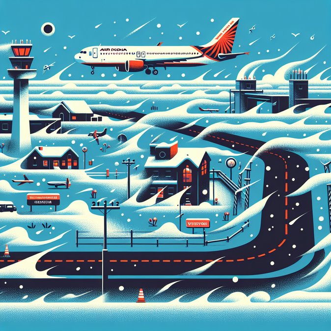 Air India Cancels New York and Newark Flights on 25–26 Jan as U.S. Blizzard Looms