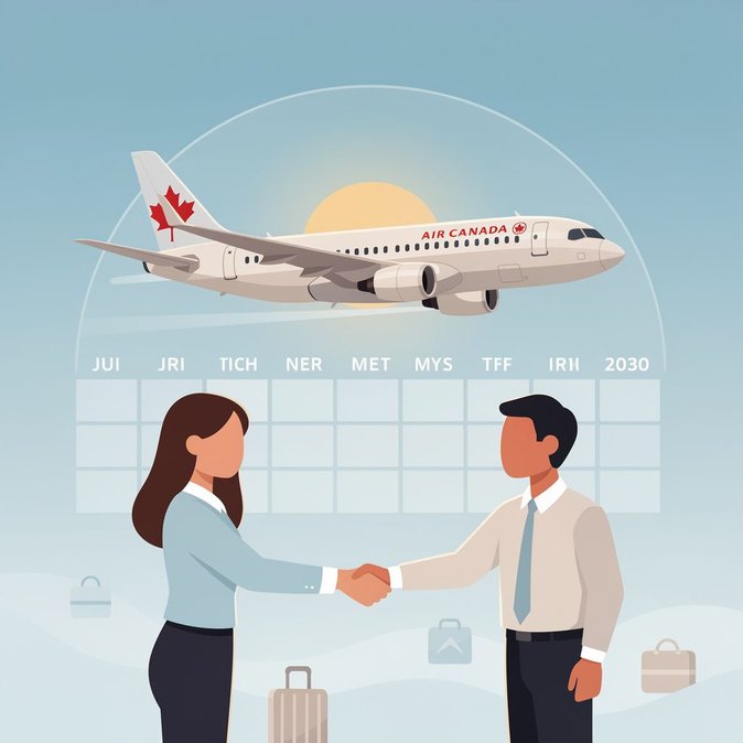 加拿大航空与Unifor达成四年劳工协议，确保前线运营持续至2030年