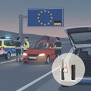 Spray de pimienta y cuchillo incautados en la frontera suizo-alemana durante controles aleatorios de verano