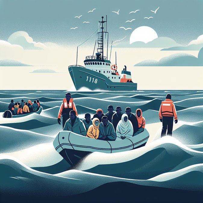 Rescue ship Aita Mari saves 32 migrants in the central Mediterranean