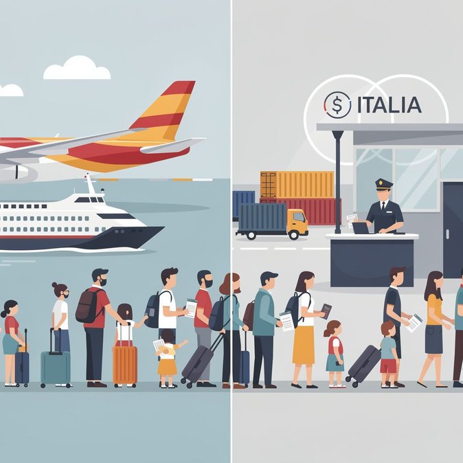 Italia vuelve a controlar a los viajeros procedentes de España, citando la ola migratoria desde Ceuta