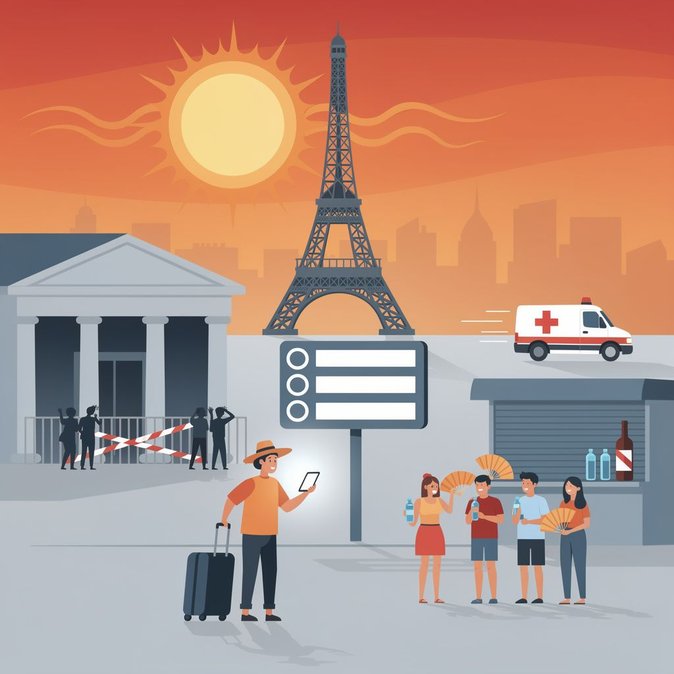 Paris bans take-away alcohol and curtails public events as record heatwave strains emergency services