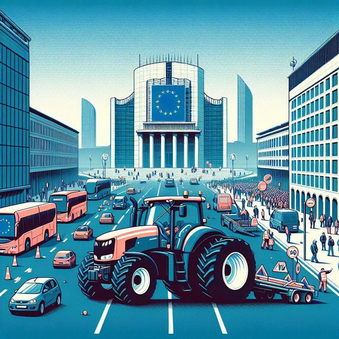 Brussels Tractor Protest Triggers Road Closures Around EU Quarter