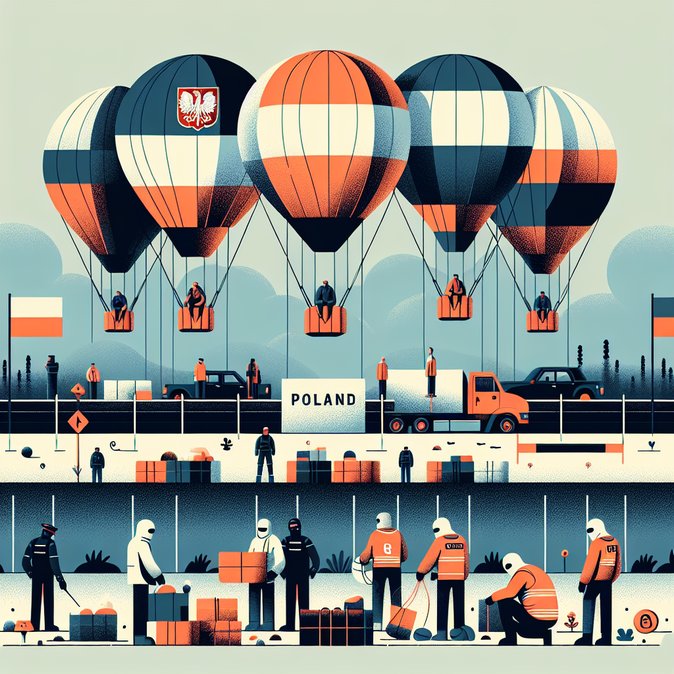 Border Guards Foil Balloon-Borne Cigarette Smuggling from Belarus