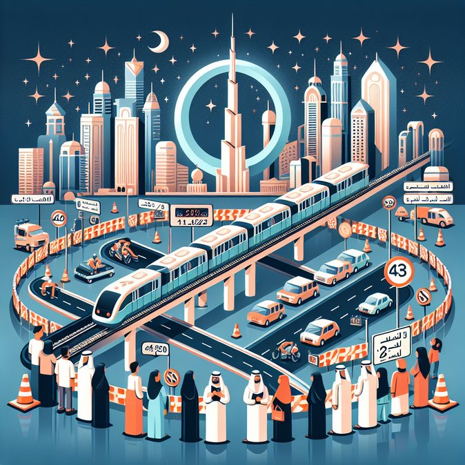 Dubai Metro to Run 43 Hours Non-Stop; Extensive Road Closures Set for New Year’s Eve