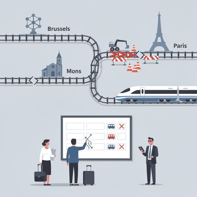 OUIGO Brussels–Paris services suspended today due to engineering works in northern France