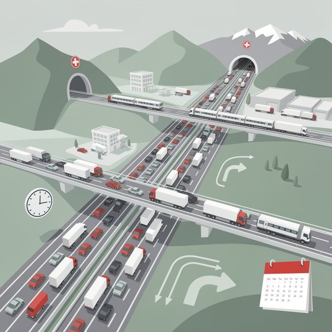 Swiss roads gridlocked ahead of National Day as holiday traffic peaks