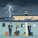 عواصف رعدية شديدة تتسبب في إلغاء عدد كبير من الرحلات في مطار زيورخ
