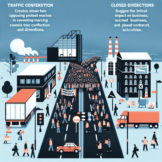 Police block Southampton streets as rival immigration protests spark travel disruption