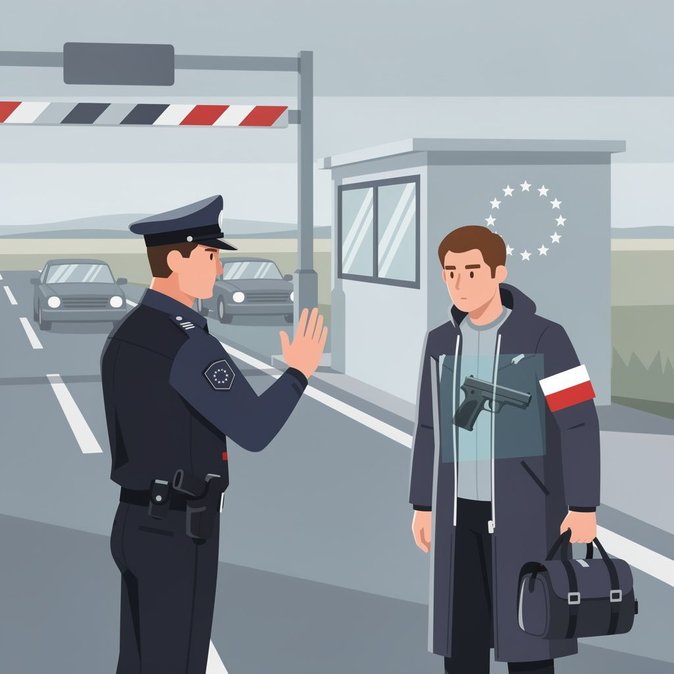 Polish Border Guards Seize Concealed Handgun at Zosin Crossing