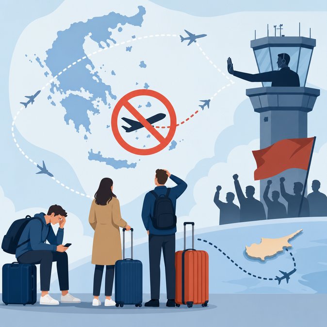 Greek Air-Traffic-Controller Strike Cancels 31 Flights to and from Cyprus