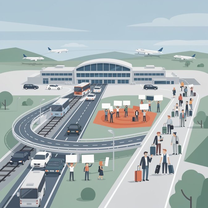 Aeropuerto de Charleroi emite aviso de viaje ante manifestación del 16 de junio en Namur
