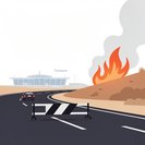 Wildfire forces road closure near Larnaca, travellers warned of detours to airport