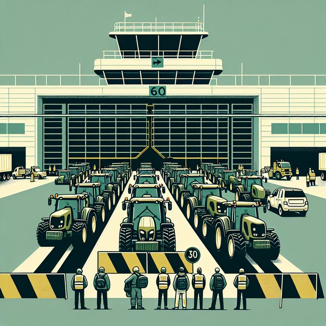 Farmers’ Tractors Snarl Access Roads as Ostend Airport Becomes Latest Target in Anti-Mercosur Protests