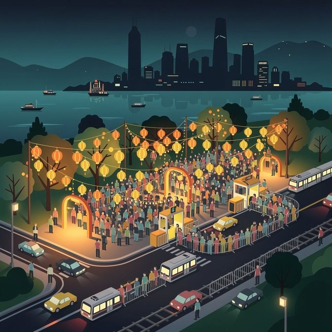 Victoria Park lantern spectacular halts new entries amid overflow of tourists and residents