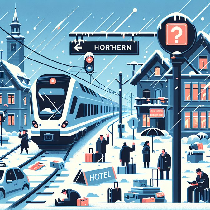 Winter storm “Elli” shuts down Deutsche Bahn’s long-distance network in northern Germany