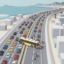 Un accident de bus bloque des voies sur la route de Tuen Mun, provoquant des retards matinaux pour les trajets vers l’aéroport