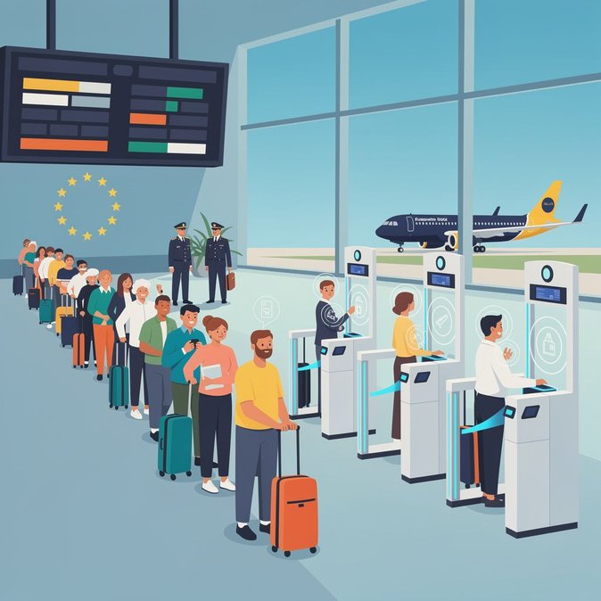 Ryanair met en garde les vacanciers irlandais face à un « chaos des files d’attente » provoqué par les contrôles biométriques de l’UE