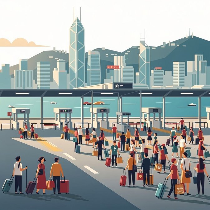 Trafic pendant la Golden Week : Hong Kong enregistre 616 000 passages frontaliers à 16h00