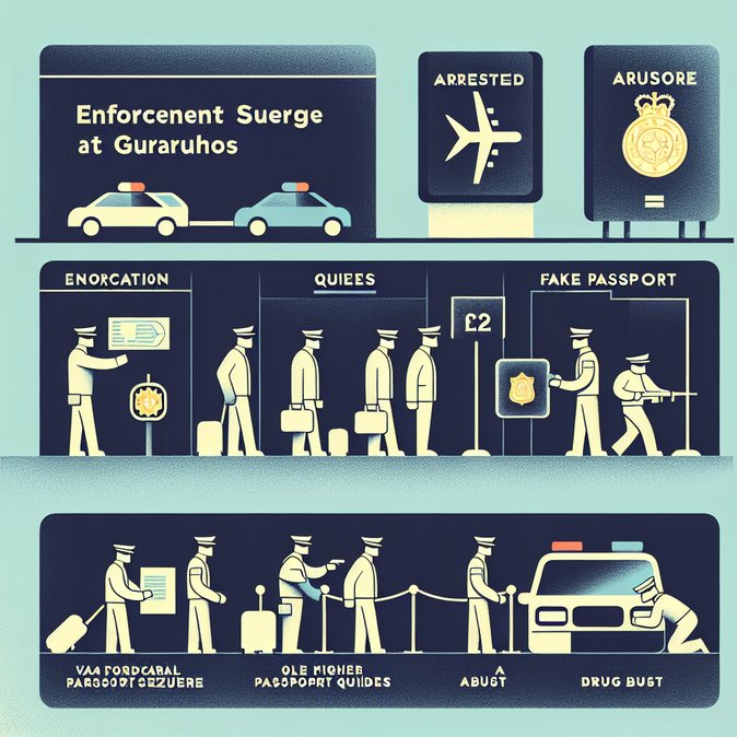 Federal Police Intensify Border Checks at Guarulhos, Seize Fake Passports and Drugs